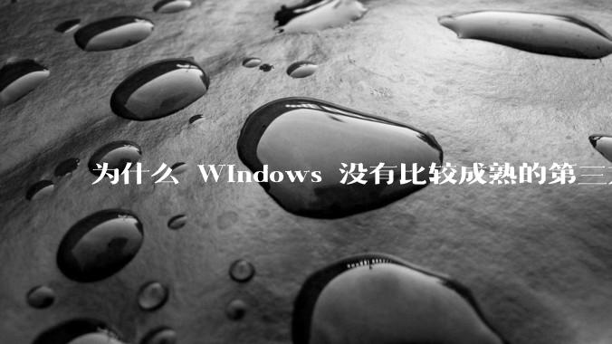 为什么 Windows 没有比较成熟的第三方桌面环境（explorer.exe）？